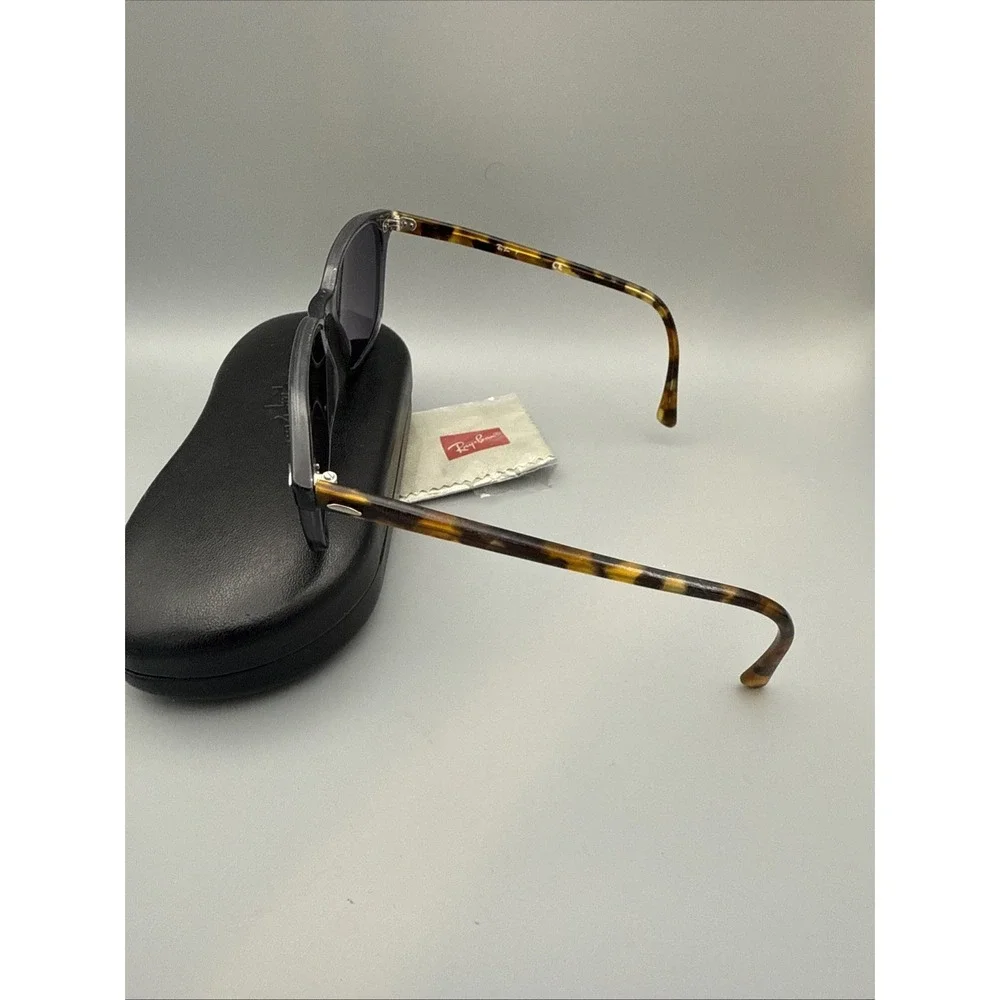 RAY-BAN RB7119 Vtg Italy Black Matte /Tortoise Sunglasses 55-17-145 & Case/Cloth